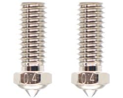 Set van 2 Koper Plated 0.4mm 3D Printer Nozzles M6 voor Hoge Precisie Prints