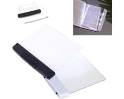 2 Stuks Boekenleeslamp met Vlak Paneel - Draagbare Platte Lamp voor Nachttelijk Lezen - Thuisgebruik als Studiehulpmiddel met Nachtzicht - Wit&Zwart