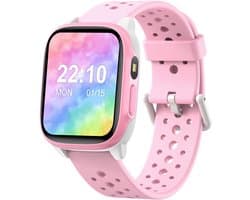 Smartwatch Kinderen – Hartslag – Camera – Stappen – Zaklamp – Roze