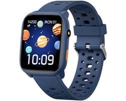 Smartwatch Kinderen – Hartslag – Camera – Stappen – Zaklamp – Blauw