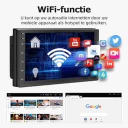 ESSGOO Autoradio 2Din Universeel - Android 15 - Apple Carplay & Android Auto (Draadloos) - 4+64GB - FM, Wifi, SWC - 7 Inch HD Touchscreen - GPS Navigatiesysteem — thumbnail 5