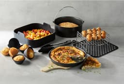DOMO 168 Accessoires Airfryer – 12-delig – Geschikt voor (X)XL Airfryers (Ø 20,5 cm) – Heteluchtfriteuse Accessoires Set - PFAS-vrije antiaanbaklaag – Vaatwasmachinebestendig — thumbnail 2