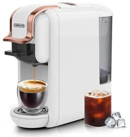 Lunekiss 4-in-1 Caps Espressomachine 19 Bar programmeerbaar voor capsules +ESE 44mm +gemalen 0,6L Heet/Koud Auto-off Wit — thumbnail 1