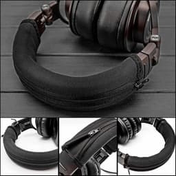 Vervangende hoofdband met ritskussens voor hoofdtelefoon - zwart, compatibel met diverse modellen — thumbnail 2
