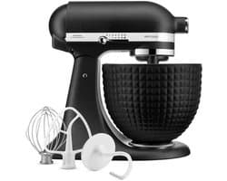 Kitchenaid Artisan 5KSM156CXEBK - Keukenmachine - 4,7L - Vulkaanzwart - 3 Menghaken