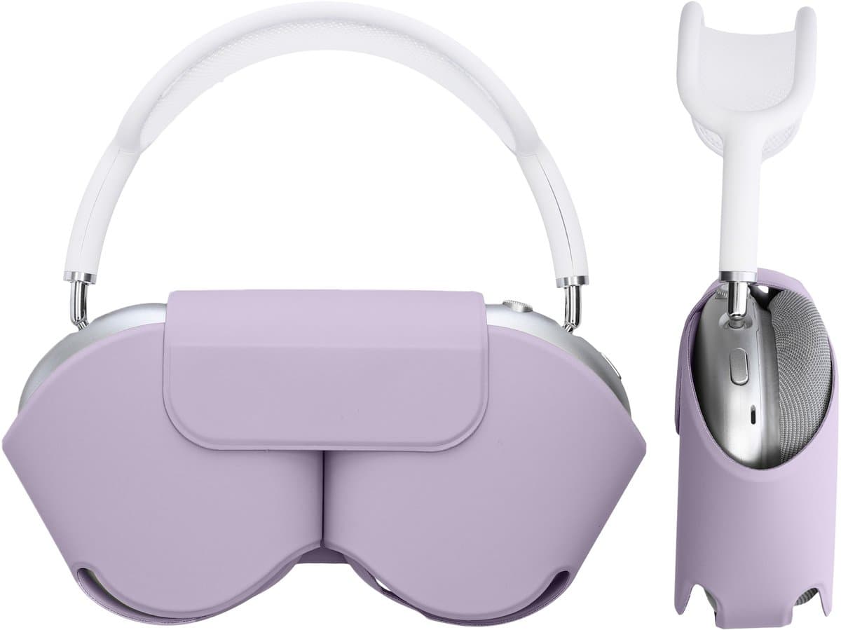 kwmobile cover voor over-ear koptelefoon - Compatibel met Apple AirPods Max / AirPods Max 2 - Van polyester - In lila wolk — afbeelding 1