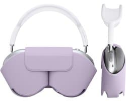 kwmobile cover voor over-ear koptelefoon - Compatibel met Apple AirPods Max / AirPods Max 2 - Van polyester - In lila wolk