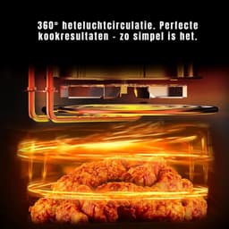 SAVI® Airfryer XXL - Mini-oven - Heteluchtfriteuse - 9L - 9 Programma's - Zwart - 30cm x 32cm x 31cm — thumbnail 7