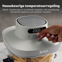 Ninja CRISPi PRO 7-in-1 Glazen Airfryer met 7 functies - Airfryen, Bakken, Braden, Rijzen, Drogen. Max Crisp en Opnieuw krokant maken - 2.3 liter en 5.7 liter glazen schaal - PFAS vrij koken - Stone - AS101EULG — thumbnail 4