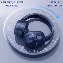 Koptelefoon - Bluetooth - Draadloos & Bedraad - ANC - HiFi Geluid - Zwart - Langdurige Batterij - Geschikt voor Consoles, Smartphones, Tablets & Computers — thumbnail 2