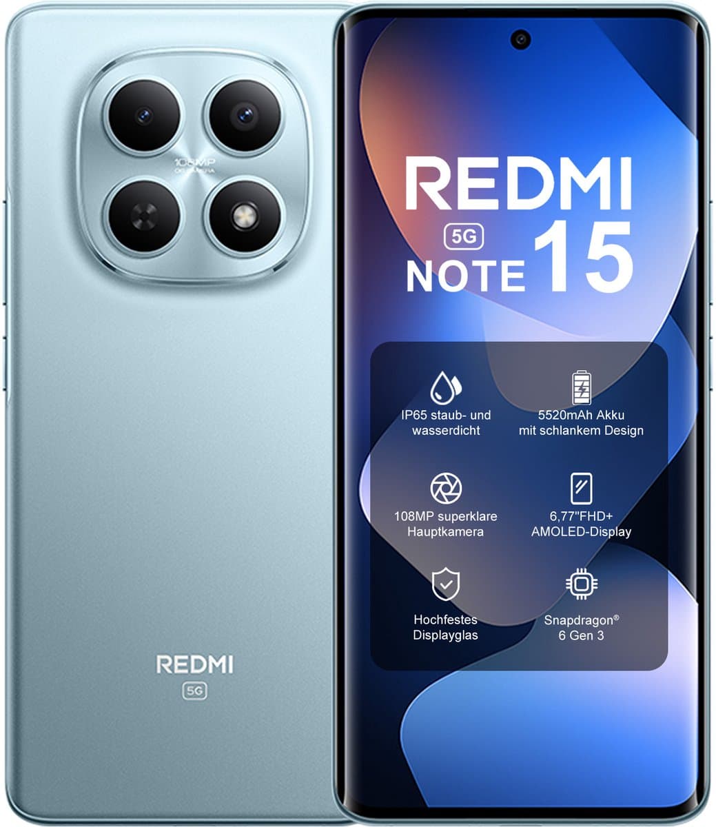 Smartphone-REDMI Note 15 5G-8GB+256GB-Ijsblauw — afbeelding 1