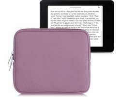 Neopreen E-reader Hoesje in Lavemder voor 6-7 inch E-reader - Universele Sleeve met Ritssluiting