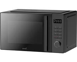 Saaf Combi Magnetron - 25L - Grill en Hetelucht Functie - 10 kookprogramma's - 900W - Zwart
