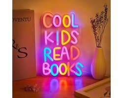 Neon Licht met Boekenmotief voor Kinderkamer en Leeshoek Decoratie