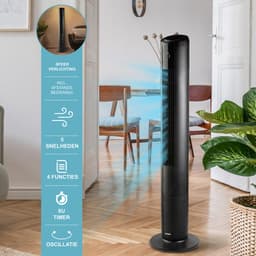 DOMO DO8153 Kolomventilator - Met Sfeerverlichting - 5 Snelheden - Timer - Oscillatie - Afstandsbediening - Zwart — thumbnail 2