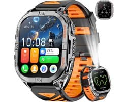Robuuste Smartwatch Heren met GPS, AMOLED Scherm en Gezondheidsmonitoring