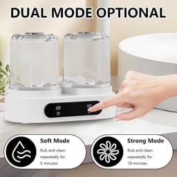 Draagbare Mini Wasmachine met Dubbele Kamer voor Camping en Reizen — thumbnail 3