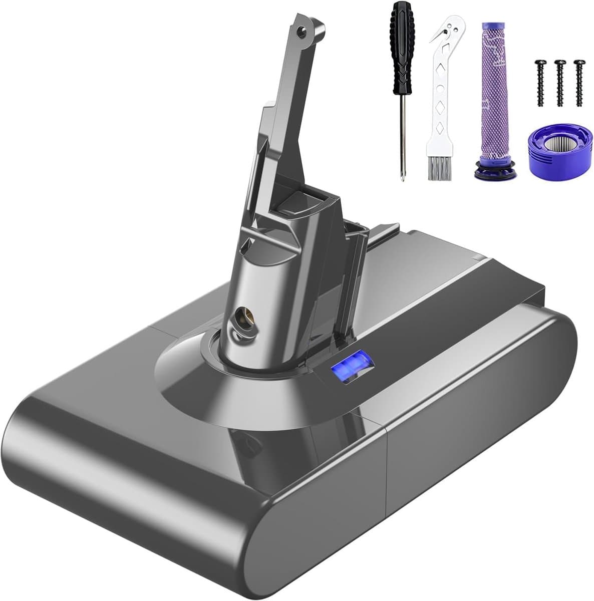 Vervangende Accu / Batterij voor Dyson V8 met filterset Accu / Batterij / 4000 mah EXPER PREMIUM — afbeelding 1