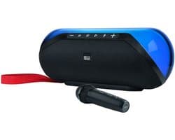 Bigben Connected, 50W Lichtgevende 180° Bluetooth Luidspreker met Microfoon en Draagriem, Zwart