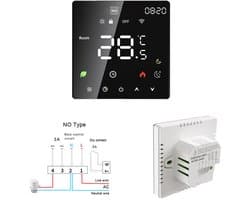 Zolara Slimme thermostaat - WiFi - Energiebesparing - Programmeerbaar - Zwart