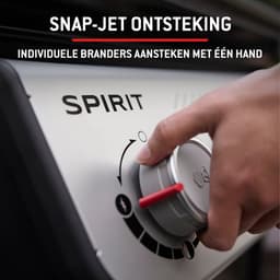 Weber Spirit E-210 - Gasbarbecue - Zwart - 2 Branders met 7,8 kW vermogen - Porselein geëmailleerde gietijzeren grillrooster - 2 Zijtafels - 2 Duurzame wielen - Kast met deur — thumbnail 5
