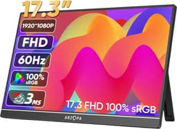 Rolu Portable Monitor – Draagbare Monitor – 17.3 Inch – HD 1080P IPS HDR – 60Hz – USB-C – Mini HDMI – HDR10 — thumbnail 1