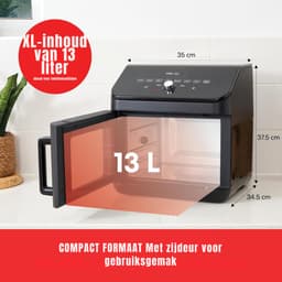 Core® Heteluchtoven - Oven - Airfryer Oven - Zwart -‎ ‎35cm x 35cm x 38cm — thumbnail 3
