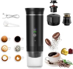 Core® Draagbare Koffiemachine - Blender To Go - Draagbare Blender - Zwart - ‎28cm x 9cm x 9cm — thumbnail 1