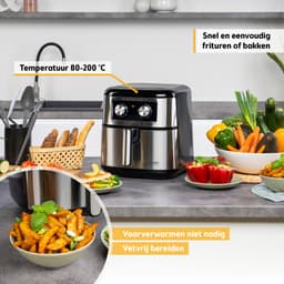 TZS First Austria Airfryer - Heteluchtfriteuse - 8L - 1700W - 80ºC tot 200ºC - Zwart — thumbnail 7