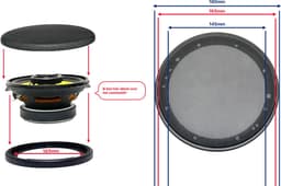 Speakerrooster - speakergrill - autospeakergrill - luidspeaker grill - universeel - 165mm - 16,5 cm - set - 2 stuks — thumbnail 3