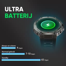 Synyq GPS ProX - GPS Smartwatch Heren - 4 Bandjes - AMOLED - 5ATM Waterdicht - 51 mm - Belfunctie - 170+ Sportmodi - Horloge Heren - Smartwatch Heren - Sport Horloge - iOS & Android — thumbnail 9