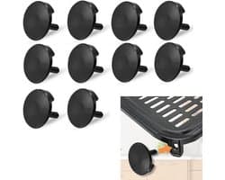 10 stuks - Airfryer voetkussentjes - Airfryer vervangende bumper, airfryer beschermhoes 2 cm (zwart)