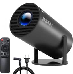 BMN® Premium Mini Beamer 2026 Editie - Smart Projector met 4K ondersteuning - Geschikt voor IOS en Android - WiFi 6 & Bluetooth 5.4 - Android 13.0 - Draagbaar - Thuisbioscoop - Zwart — thumbnail 1