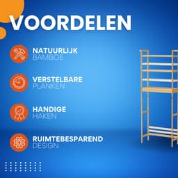 Wasmachine ombouw - Meubelkast voor wc - Opbouwmeubel - Droger - 155x60cm — thumbnail 2