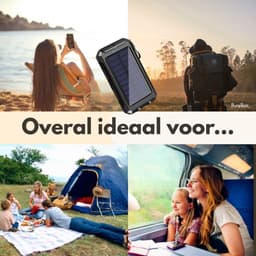 PureVolt Powerbank 20.000mah - Geschikt voor IPhone & Samsung - Powerbank op Zonneenergie - Solar Charger — thumbnail 6