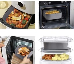 Siliconen inzet voor Airfryer - Rond - Herbruikbaar - Hittebestendig tot 230 graden — thumbnail 7