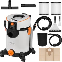 Zeegma Zonder Wash 1400W – Krachtige stofzuiger met wasfunctie – Tapijtreiniger en bekledingreiniger – Waterstofzuiger met HEPA-filter – Inclusief extra uitwasbaar filter – Voor auto, meubels en vloeren – 4L tank – 20L kunststof reservoir, 13m bereik — thumbnail 1