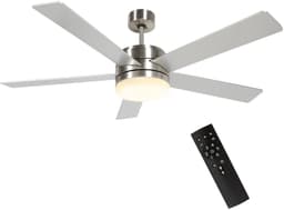 Livano Plafondventilator - Met Verlichting - Plafond Ventilator - Met Lamp - Plafonniere Met Ventilator - Met Licht - Wit — thumbnail 1