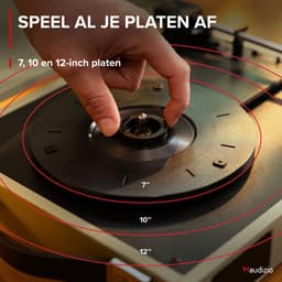 Platenspeler met speakers - Audizio RP111G - Retro platenspeler - LP speler - Model 2025 - Groen — thumbnail 5