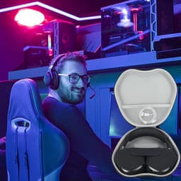 Zeynomax - Hoofdtelefoonhoes met binnenvak, beschermhoes voor on-ear headset - Draadloze Bluetooth Smart Case. Veilig en praktisch. — thumbnail 4