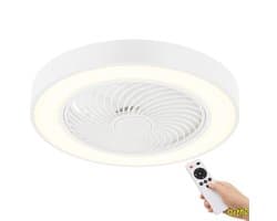 Ortho® - Plafondventilator - Plafondlamp - LED verlichting - LED fan - Zomer- en winterstand - Met afstandsbediening - Wit — afbeelding 1