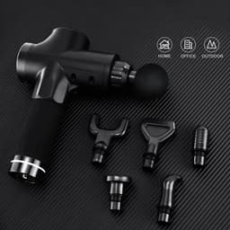 Massage Gun - Massage Apparaat - Massage Pistool - Inclusief Koffer en 6 Opzetstukken - Krachtig en Draadloos - Extra Krachtig en Stil - Sport en Relax Massage Apparaat - Professioneel - Fitness - Zwart — thumbnail 2