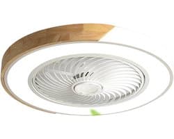 Nivard Plafondventilator - Met Verlichting - Plafond Ventilator - Met Lamp - Plafonniere Met Ventilator - Met Licht - Wit — afbeelding 1