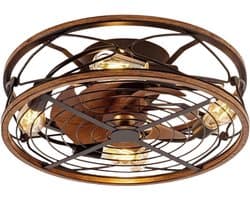 Nivard Plafondventilator - Met Verlichting - Plafond Ventilator - Met Lamp - Plafonniere Met Ventilator - Met Licht — afbeelding 1