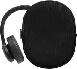 kwmobile headset case geschikt voor JBL Tune 600 / 500BT / 510BT / 450 hoes - 22,5 x 17 cm - Koptelefoon cover met rits - Neopreen en ribfluweel - In zwart — thumbnail 3