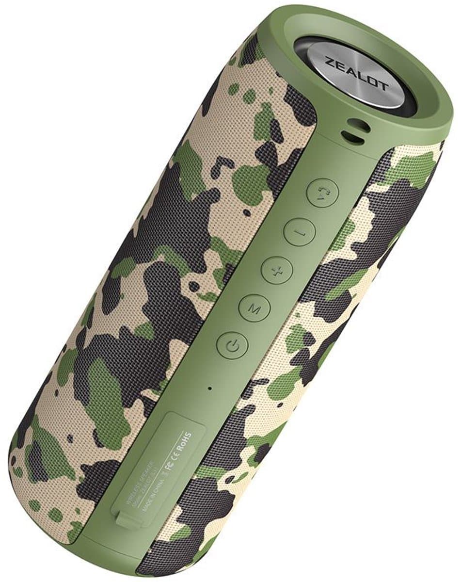 Zealot S51 Bluetooth Speaker – Krachtig & Draagbaar – Tot 10 Uur Speeltijd – Rijk Stereo-geluid & Extra Bas – IPX5 Waterbestendig — afbeelding 1