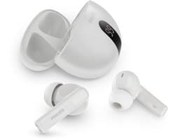 PHILIPS TAT2520WT - TWS oordopjes met display - ANC - IPX4 - multipoint - aanraakbediening - 20 uur afspeeltijd - Werkt met app - Wit