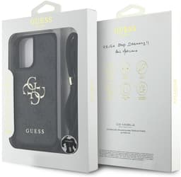 Guess 4G Serie - Zwart Etui - Crossbody Koord - iPhone 16 Plus — thumbnail 4