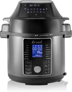 Multicooker Airfryer - 5.8L - PFAS vrij - Slowcooker met timer - Rijstkoker met stomer - Airfryer - Stomer - Snelkookpan - Saaf — thumbnail 1