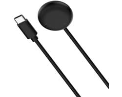 Strap-it USB-C oplader (zwart) – Geschikt voor Pixel Watch 3 / Pixel Watch 2 / Versa 4 / Versa 3 / Sense 2 / Sense